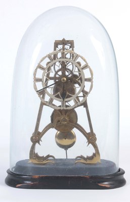 Lot 598 - A LATE 19TH CENTURY TIMEPIECE SKELETON CLOCK...