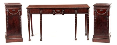 Lot 683 - A 19TH CENTURY ADAM STYLE MAHOGANY SERVING...