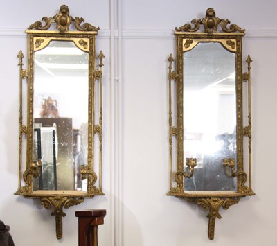 Lot 684 - A PAIR OF LATE 19TH CENTURY FRENCH GILT GESSO...