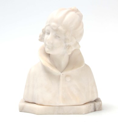 Lot 297 - A 19TH CENTURY WHITE MARBLE SCULPTURE...