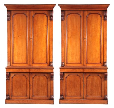 Lot 716 - A PAIR OF I9TH CENTURY OAK IRISH ESTATE...