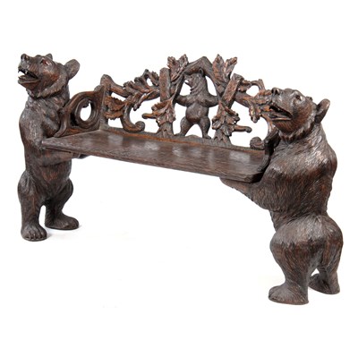 Lot 740 - A 20TH CENTURY SWISS 'BLACK FOREST' CARVED...