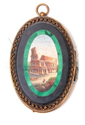 Lot 303 - A LATE 19TH CENTURY ITALIAN MICRO MOSAIC AND...