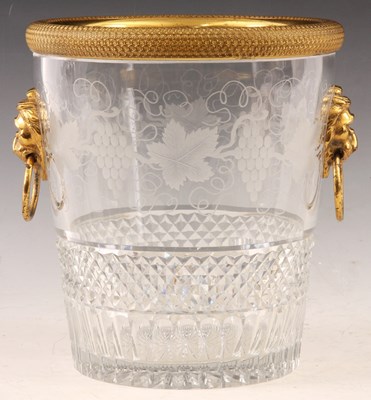 Lot 10 - A REGENCY STYLE CUT GLASS AND ORMOLU MOUNTED...