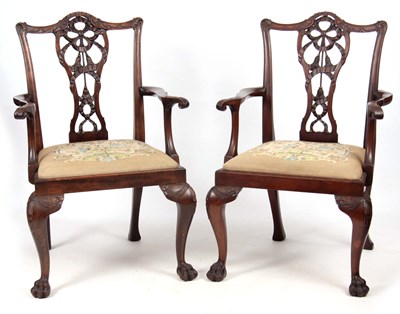 Lot 784 - A PAIR OF 19TH CENTURY IRISH STYLE OPEN...