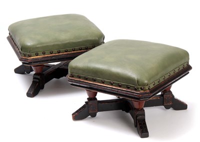 Lot 785 - A PAIR OF VICTORIAN AESTHETIC PERIOD EBINISED...