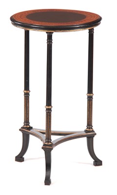 Lot 806 - A STYLISH LATE 19TH CENTURY GILT AND EBONISED...