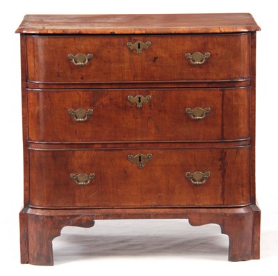 Lot 659 - AN UNUSUAL EARLY 18TH CENTURY WALNUT CHEST OF...