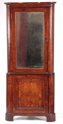 Lot 665 - A FINE QUEEN ANNE BURR WALNUT STANDING CORNER...