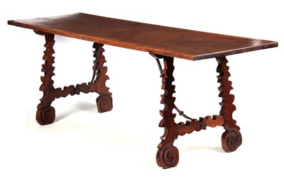 Lot 700 - AN EARLY 18TH CENTURY WALNUT SPANISH SIDE...