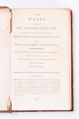 Lot 219 - THE WORKS OF THE REV. JONATHAN SWIFT, D.D....
