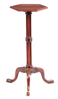 Lot 736 - A GEORGE III MAHOGANY KETTLE STAND the...