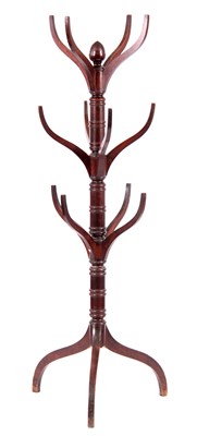 Lot 760 - A REGENCY MAHOGANY COAT STAND with splayed...