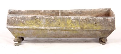 Lot 323 - AN 18TH CENTURY RECTANGULAR LEAD PLANTER...