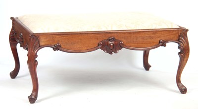 Lot 795 - A VICTORIAN MAHOGANY DRESSING STOOL with...