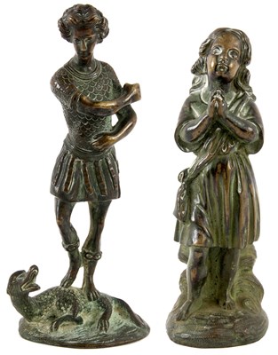 Lot 613 - A LATE 19TH CENTURY HIGH-LIGHTED GREEN BRONZE...