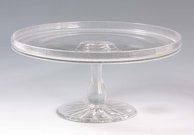Lot 6 - A LARGE EARLY 19TH CENTURY GLASS TAZZA with...
