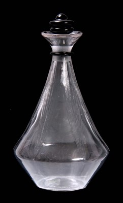 Lot 27 - R LALIQUE A 'SELESTAT' CLEAR DECANTER the leaf-...