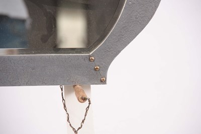Lot 393 - AN ARTS AND CRAFTS HAMMERED PEWTER WALL MIRROR...