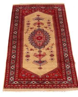 Lot 341 - A19TH CENTURY TURKISH SILK RUG decorated with...