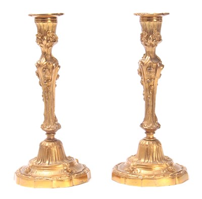 Lot 391 - A PAIR OF LATE 19TH CENTURY FRENCH ORMOLU GILT...