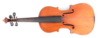 Lot 411 - A 19TH CENTURY VIOLIN with a well-figured...