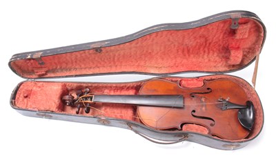 Lot 412 - A 19th CENTURY VIOLIN, POSSIBLE FRENCH with...