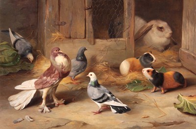 Lot 434 - EDGAR HUNT (1876-1953) OIL ON CANVAS. Titled...