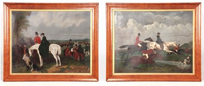 Lot 457 - A PAIR OF 19TH CENTURY OIL ON BOARDS depicting...