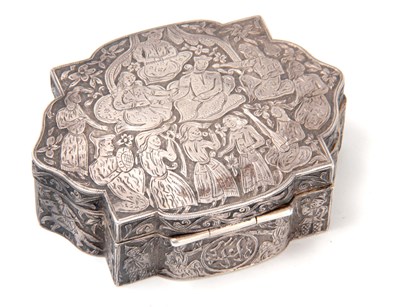 Lot 347 - A LATE 19th CENTURY RUSSIAN SILVER BOX made...