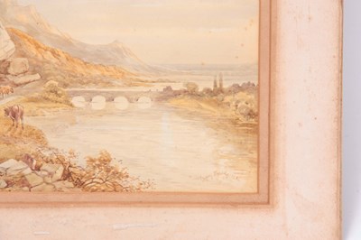 Lot 464 - COPLEY FIELDING - WATERCOLOUR river landscape...
