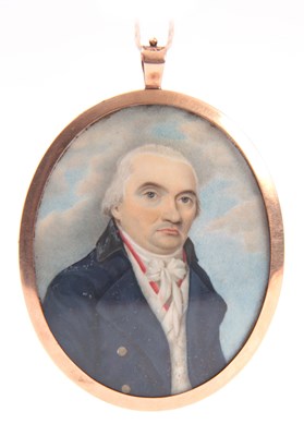 Lot 415 - A 19TH CENTURY MINIATURE PORTRAIT OF A...