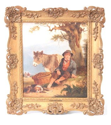 Lot 423 - 19th CENTURY OIL ON CANVAS. A young fisherman...