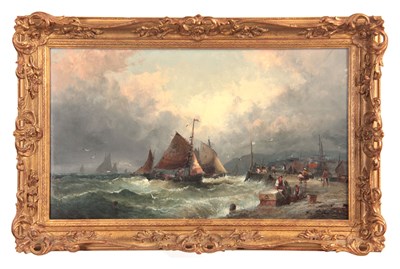 Lot 438 - HUBERT THORNLEY. FL. 1883 - 1886. OIL ON...