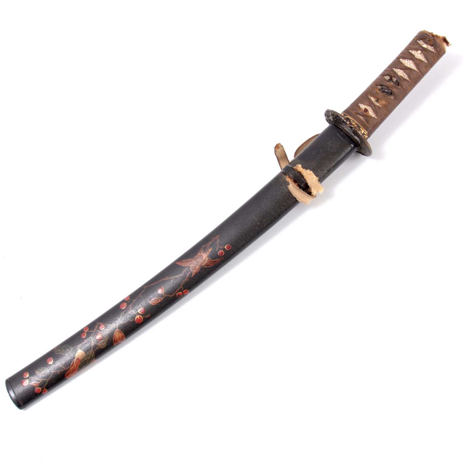 Lot 112 - A 19TH CENTURY JAPANESE TANTO with bound...