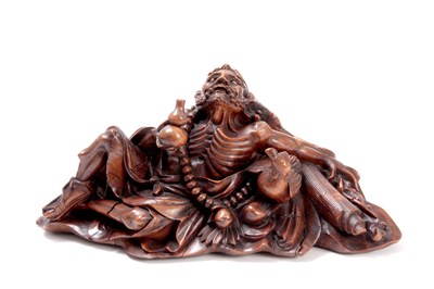 Lot 131 - AN ELABORATELY CARVED LARGE 19TH CENTURY...