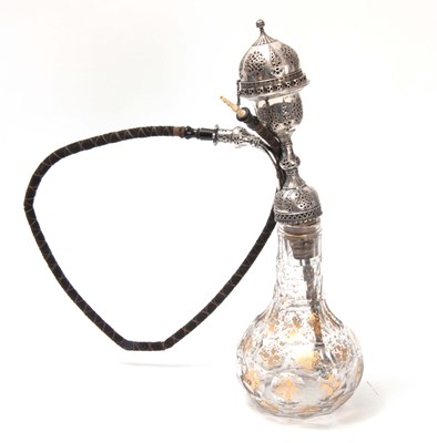 Lot 361 - A 19TH CENTURY PERSIAN SMOKERS PIPE with...