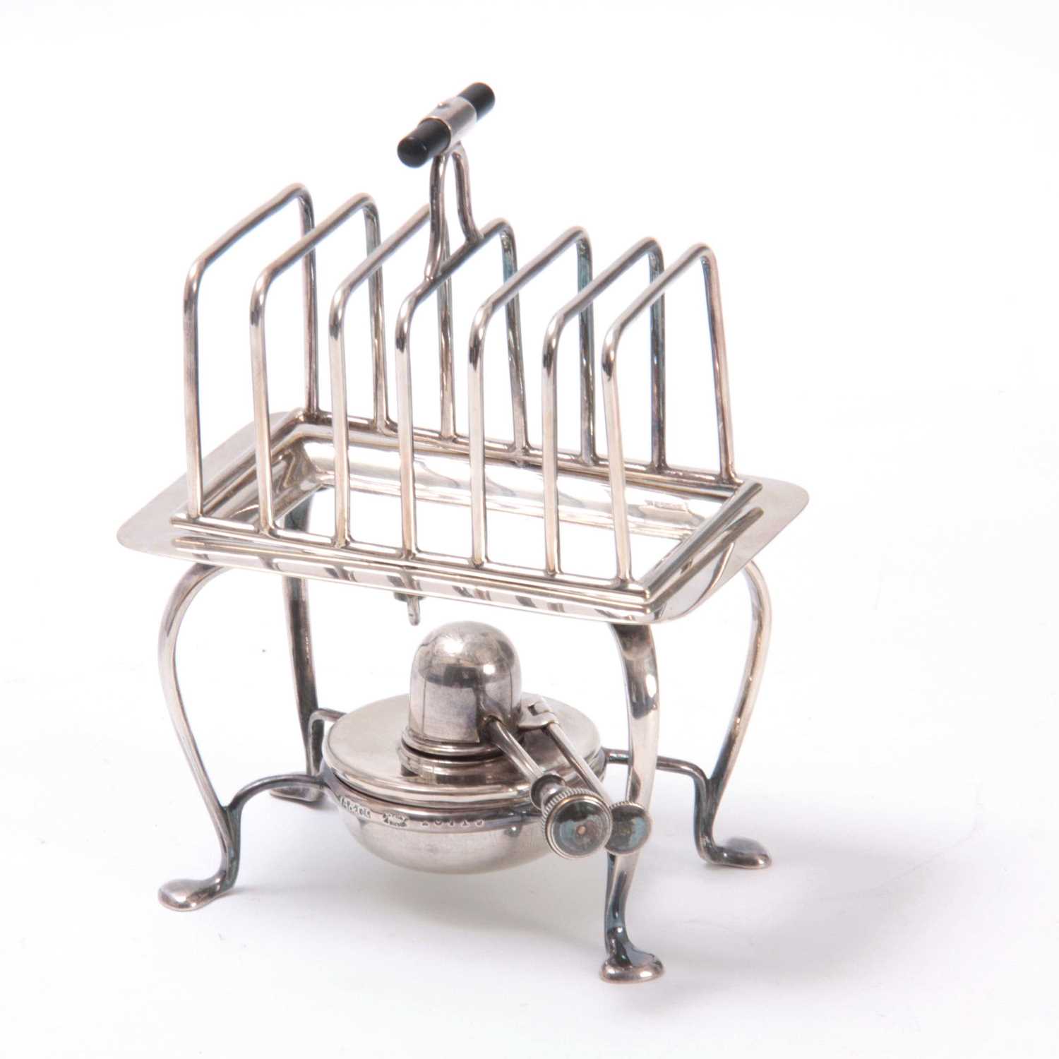 Lot 187 - A 20TH CENTURY SILVER PLATED TOAST WARMER BY...