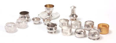 Lot 193 - A GEORGE V SILVER EGG CUP with dished base...