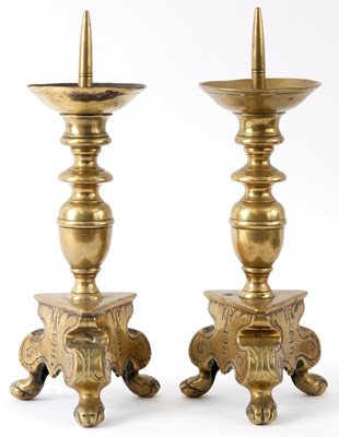 Lot 466 - A PAIR OF 17TH/18TH CENTURY CONTINENTAL CAST...