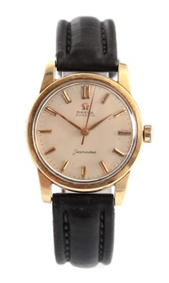 Lot 175 - A GENTLEMAN'S GOLD PLATED AND STEEL OMEGA...