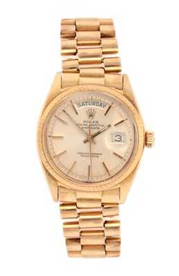 Lot 181 - A GENTLEMEN'S 18CT GOLD ROLEX OYSTER PERPETUAL...