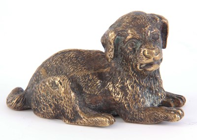 Lot 259 - AN EARLY 20th CENTURY AUSTRIAN BRONZE PUPPY...