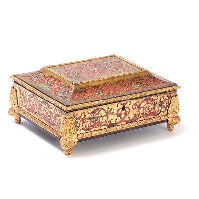 Lot 279 - A 19th CENTURY FRENCH TORTOISESHELL AND BOULLE...