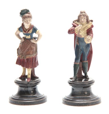 Lot 103 - A PAIR OF JOHANN MARESCH AUSTRIAN POLYCHROME...