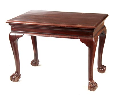 Lot 1043 - A GEORGE II IRISH MAHOGANY CONSOLE TABLE with...