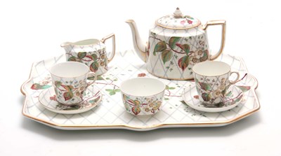 Lot 107 - A 20TH CENTURY CONTINENTAL PORCELAIN TEA FOR...