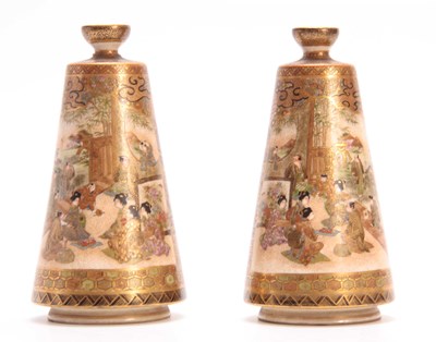 Lot 109 - A FINE PAIR OF JAPANESE MEIJI PERIOD SATSUMA...