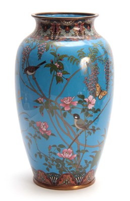 Lot 131 - A LARGE 19TH CENTURY JAPANESE CLOISONNE VASE...