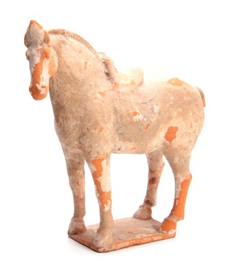 Lot 150 - A TANG DYNASTY PAINTED POTTERY HORSE (618 -...